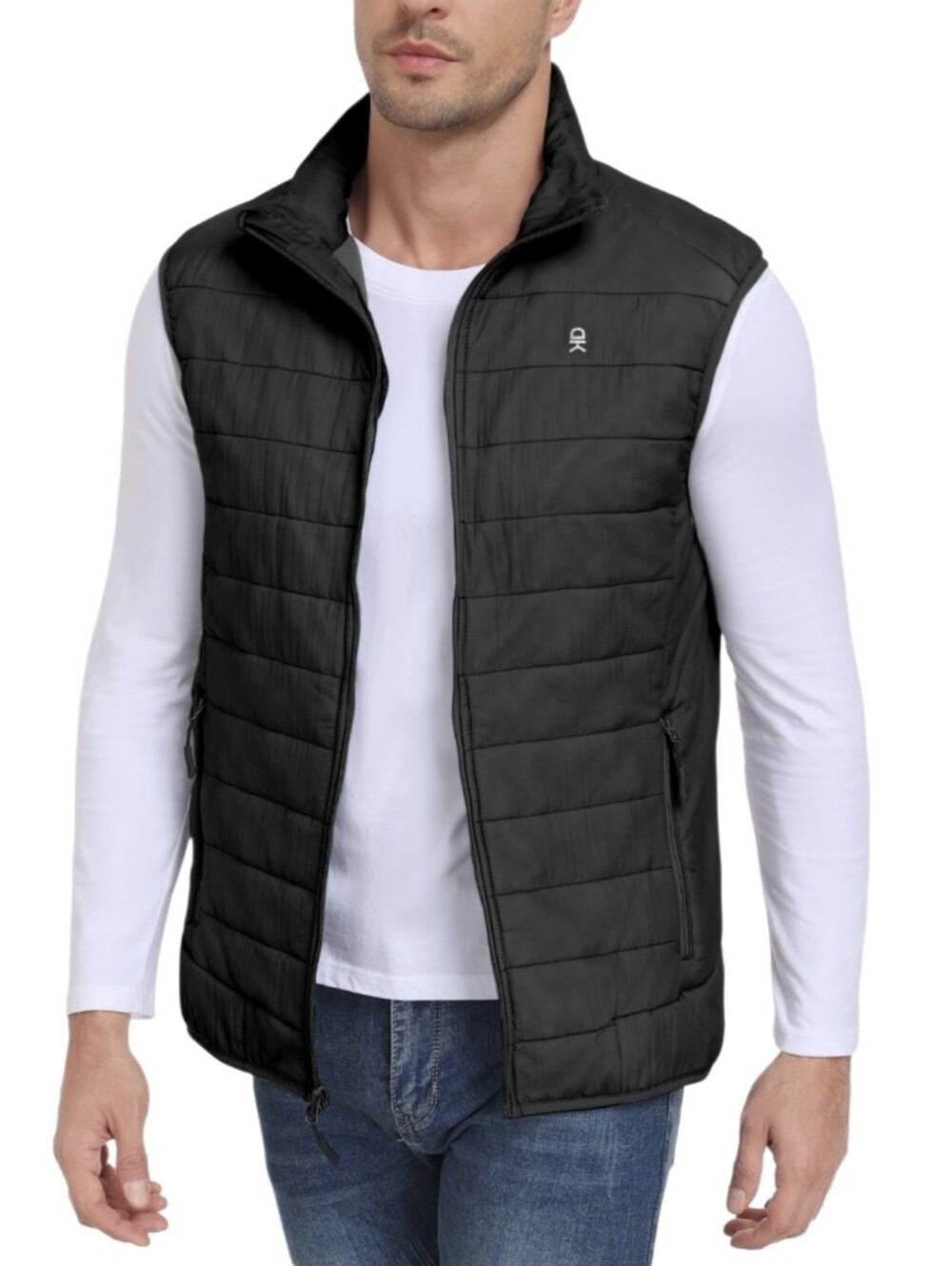 #K88 Little Donkey Andy  Men's Black Quilted Puffer Vest - Brand: